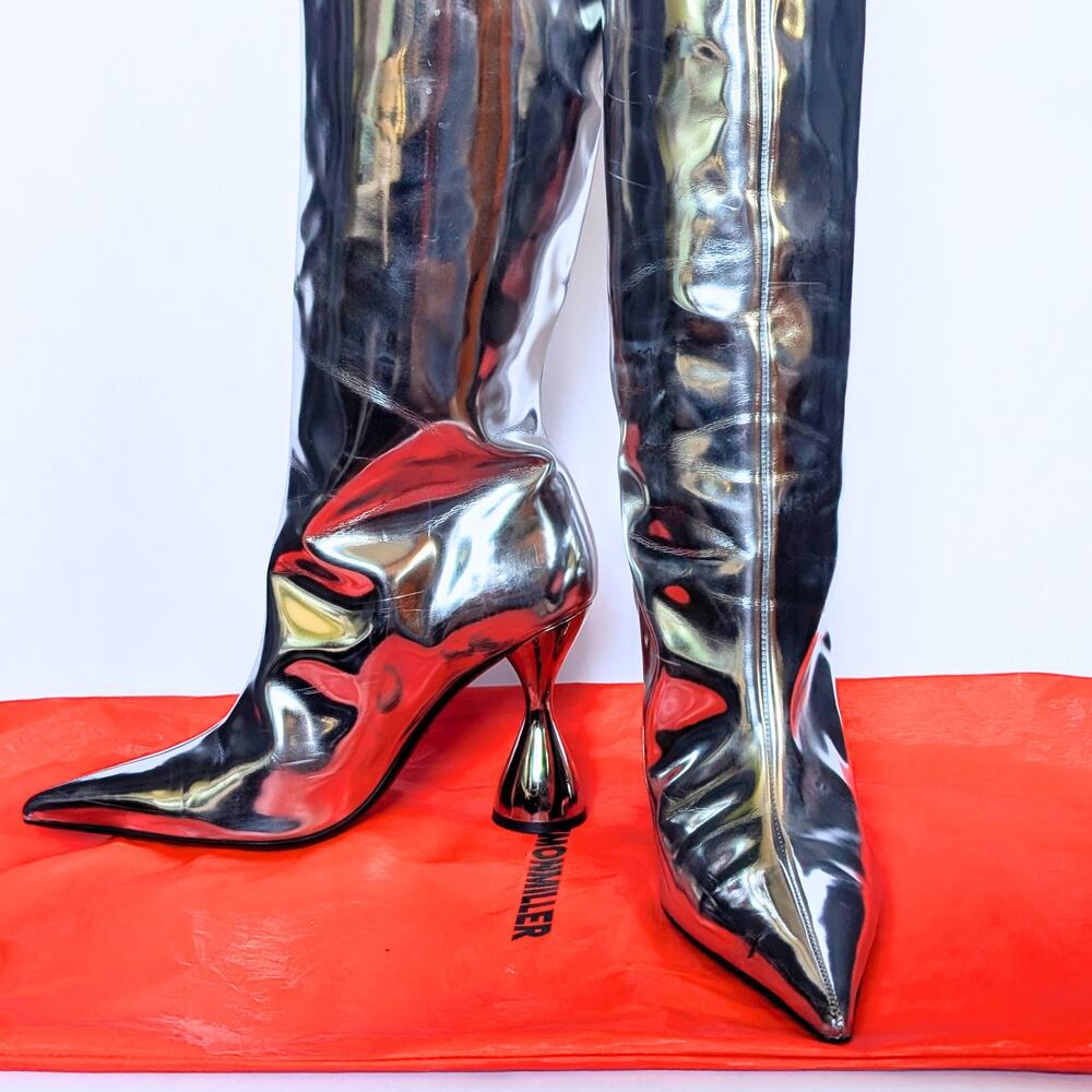 Simon Miller Verner Metallic Hourglass Heel Boots - Picture 5 of 14
